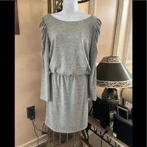 Jessica Howard MISSY Cocktail Day Metallic Grey Long Sleeve Dress